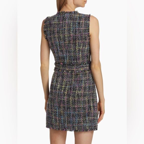 Cinq à Sept Rochelle Belted Tweed Minidress size 0 - Picture 3 of 15